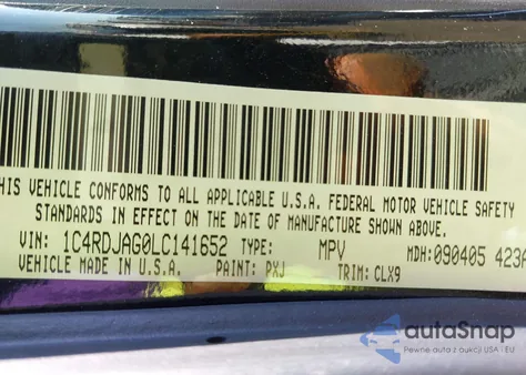 2020 Dodge Durango Sxt Plus Awd из США, поврежденный, VIN 1C4RDJAG0LC141652